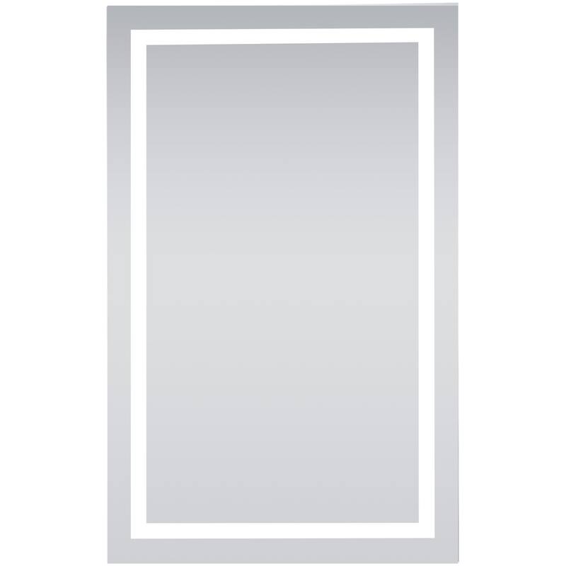 Elegant Lighting Nova 48" x 32" Rectangular Flat Aluminum Framed - Silver