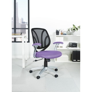 Screen Office Chair with Silver Arms and Base