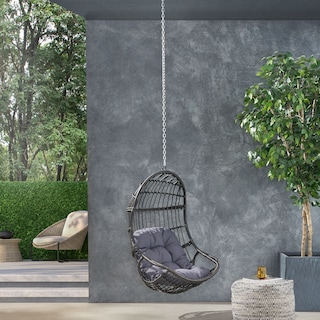 Richards Outdoor/Indoor Wicker Hanging Chair (No Stand) by Christopher Knight Home