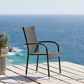 Rattan effect stacking discount chair