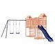 preview thumbnail 2 of 18, vidaXL Swing Set Outdoor Backyard Wooden Playground Equipment for Kids Age 3-8