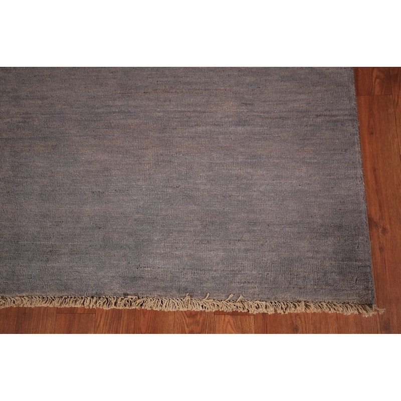 Gray Modern Gabbeh Oriental Area Rug Handmade Dining Room Wool Carpet - 5'8" x 7'11"