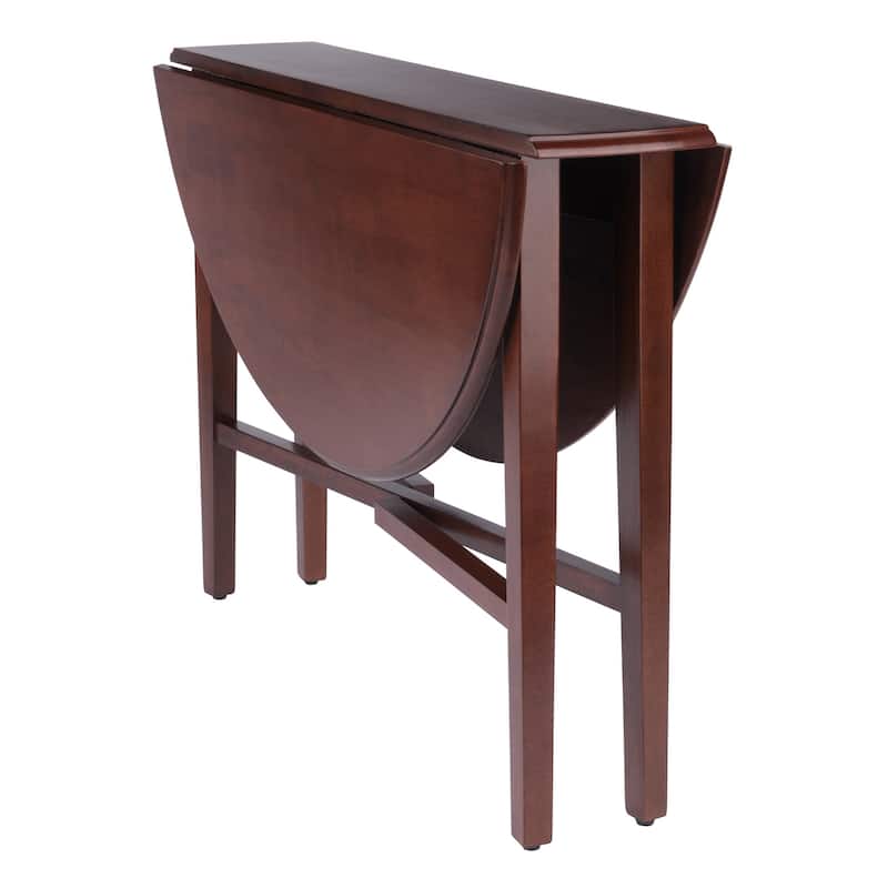 Hannah Double Drop Leaf Round Dining Table, Walnut