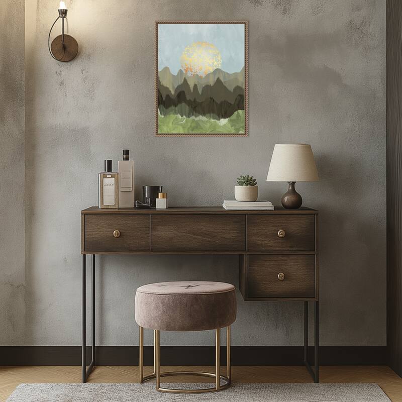 Mountain View by Sannel Larson Framed Canvas Wall Art Print