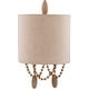 preview thumbnail 1 of 3, Livabliss Ashwood Traditional Beaded 2-light Wall Sconce - 11"H x 9"W x 4"D 11"H x 9"W x 4"D - White