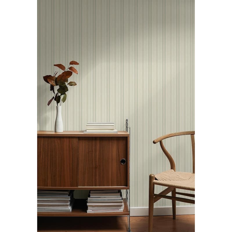 Seabrook Designs Chantilly French Stripe Unpasted Wallpaper
