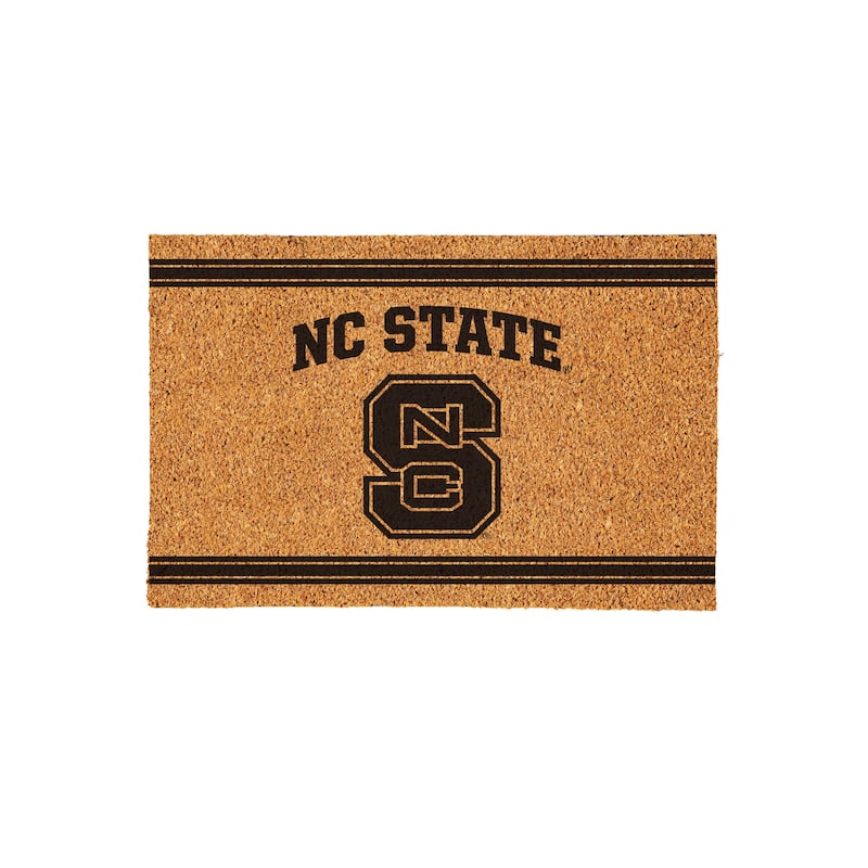 North Carolina State University Monochrome Indoor/Outdoor Coir Door Mat