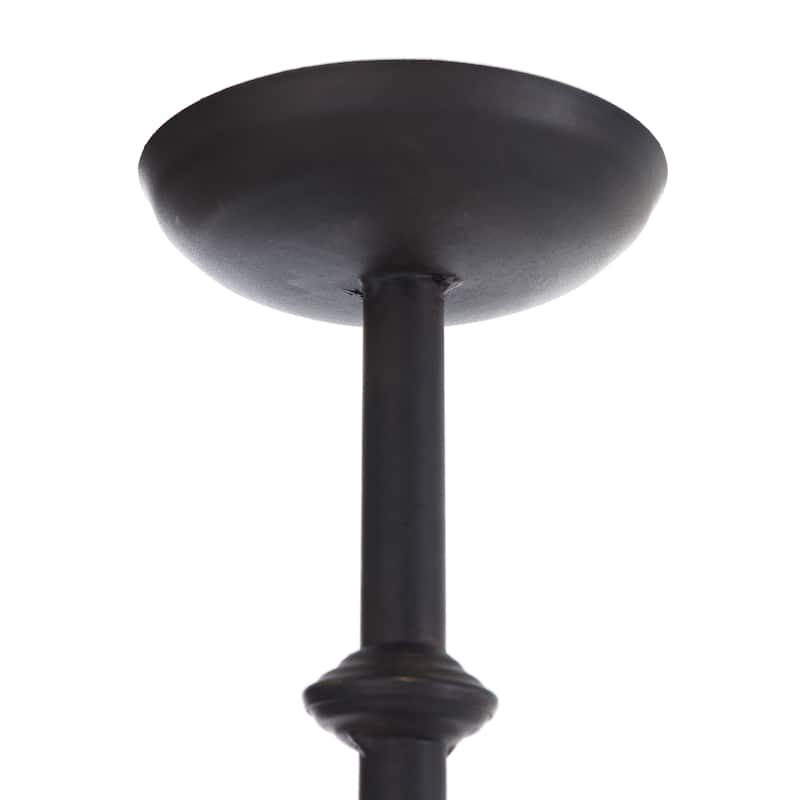 StyleCraft Fireside 27-inch Tri Foot Knob Detail Metal Candle Holder with Plate