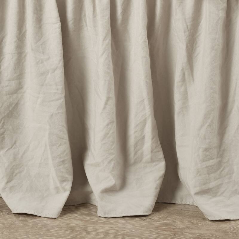 Lush Decor Ruched Ruffle Elastic Easy Wrap Around Bedskirt