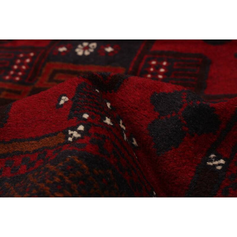 ECARPETGALLERY Hand-knotted Teimani Red Wool Rug - 6'1 x 9'4