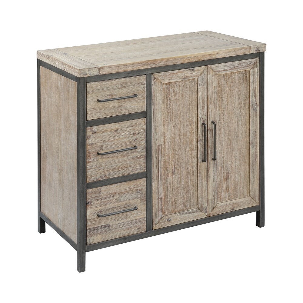 Elk Home Cork County 2-Door 3-Drawer Cabinet (Atlantic Brushed, Pewter)