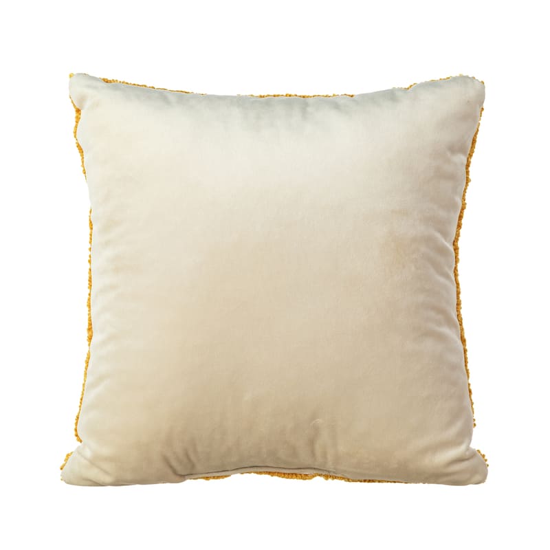 Glitzhome 14''H Fall Harvest Hooked Pumpkin Sunflower Pillow
