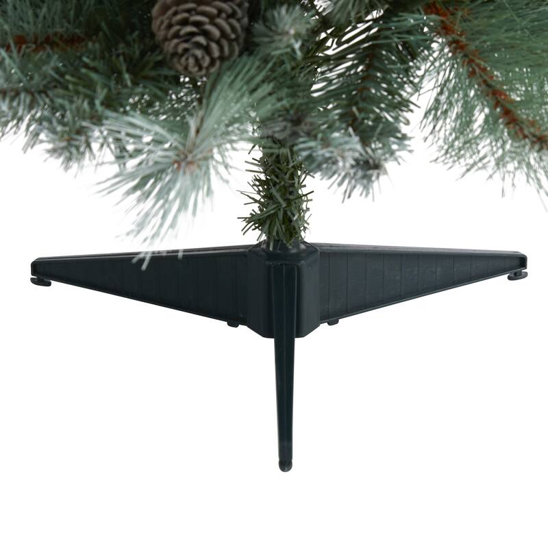 3' Frosted Tip British Columbia Mountain Pine Artificial Christmas Tree with 50 Clear Lights,