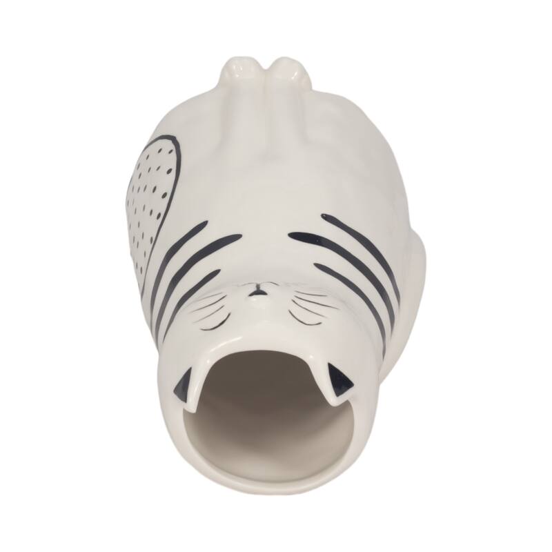 Sagebrook Home Black and White Ceramic Cat Figurine