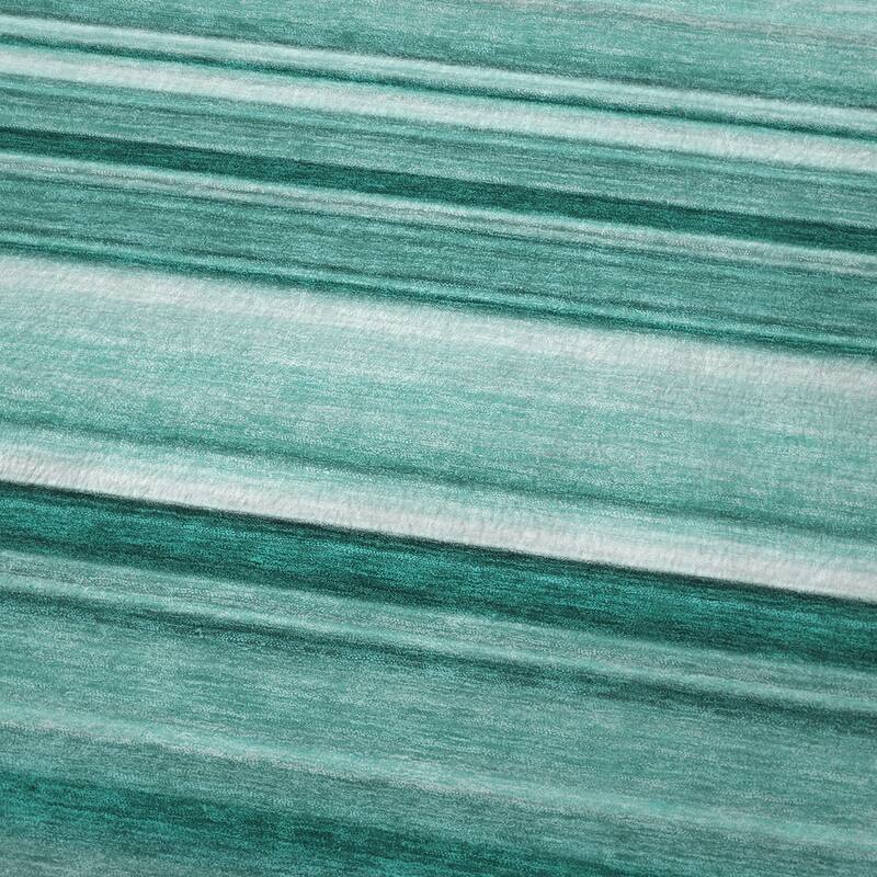 Premium Machine Washable Contemporary Stripes Sherpa Throw Blanket