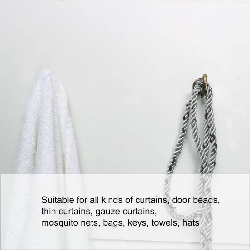 Curtain Tiebacks Hooks Zinc Alloy Hanger Wall Holdback Holders 2pcs Bronze Tone - Bronze Tone
