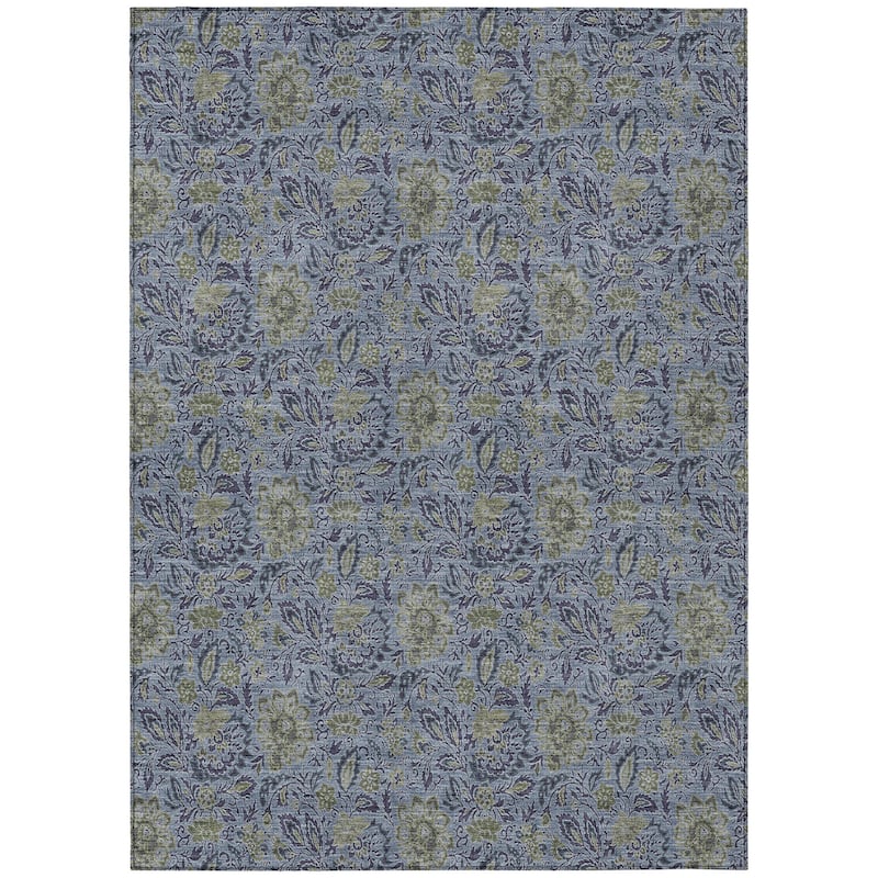 HomeRoots Floral Transitional Rectangle Outdoor Rug