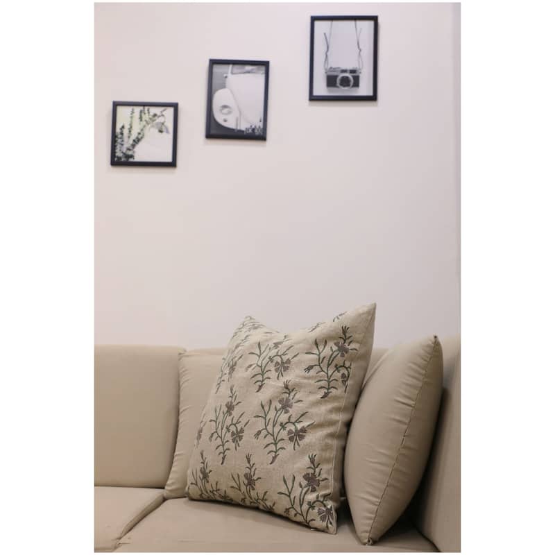 Fabdivine Linen Farmhouse Block print pillow Cover