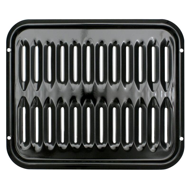 Range Kleen Convection Porcelain Broiler Pan/Grill 13x16 inch - Black