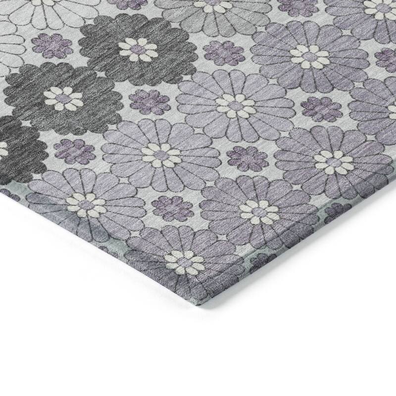 HomeRoots Floral Modern Rectangle Outdoor Rug
