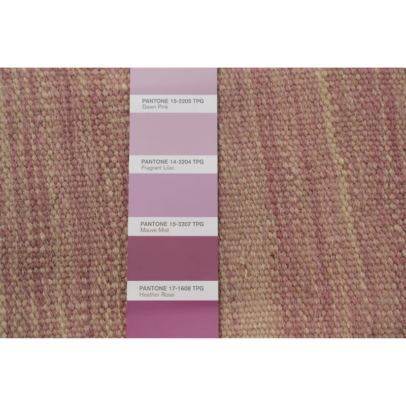 Hand Woven Oriental 100% Wool Carpet Southwestern Tribal Purples Kilim Area Rug - 8' 9'' X 5' 8''