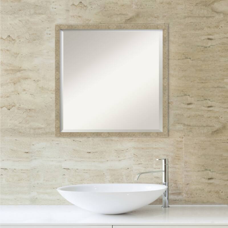 Beveled Bathroom Wall Mirror - Jet Frame