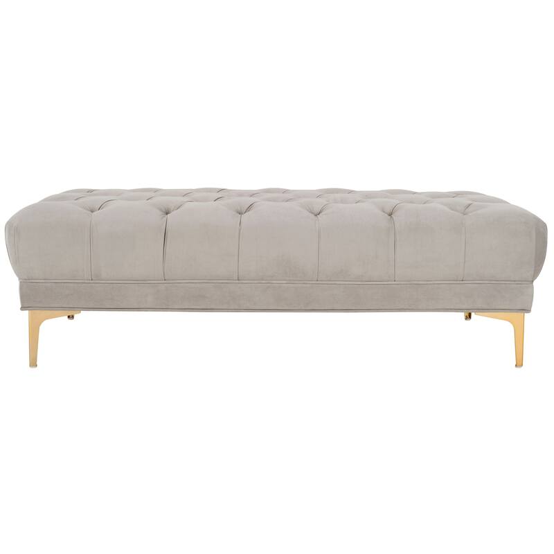 SAFAVIEH Rennie Navy/ Brass Tufted Rectangular Bench - 54" x 27" x 16" - 54Wx27Dx16H