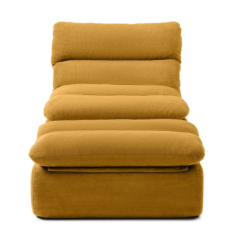 32"Bean Bag Chair with Ottoman, Big Chaise Lounge Chairs for Adults,Tufted Upholstered Lazy Sofa