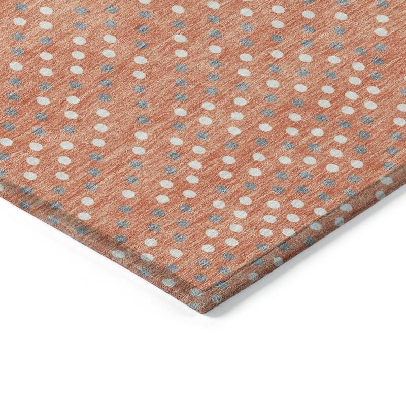 HomeRoots Polka Dot Transitional Rectangle Outdoor Rug