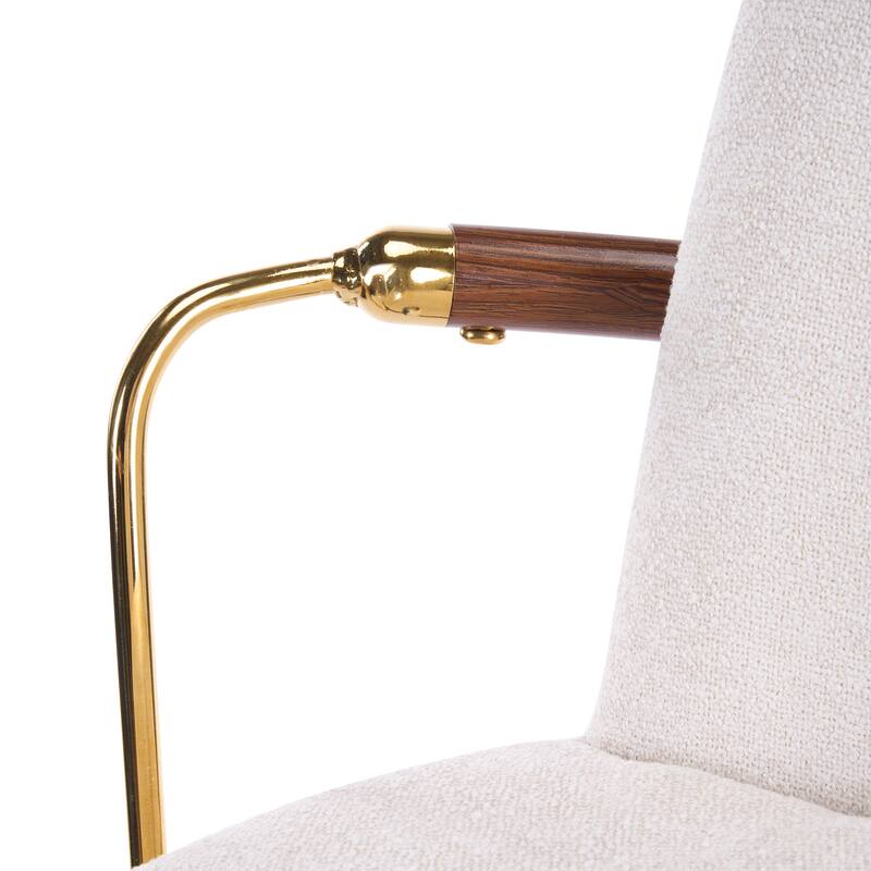 Christopher Knight Home - Chaya Modern Upholstered Bar Stools with Metal Frame and Walnut Finish, Set of 2