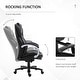 preview thumbnail 14 of 16, Vinsetto 350lbs Heavy Duty Home Office Chair Tall and Big Mesh Faux Leather Rocker Ergonomic with Wheel, Adjustable Height