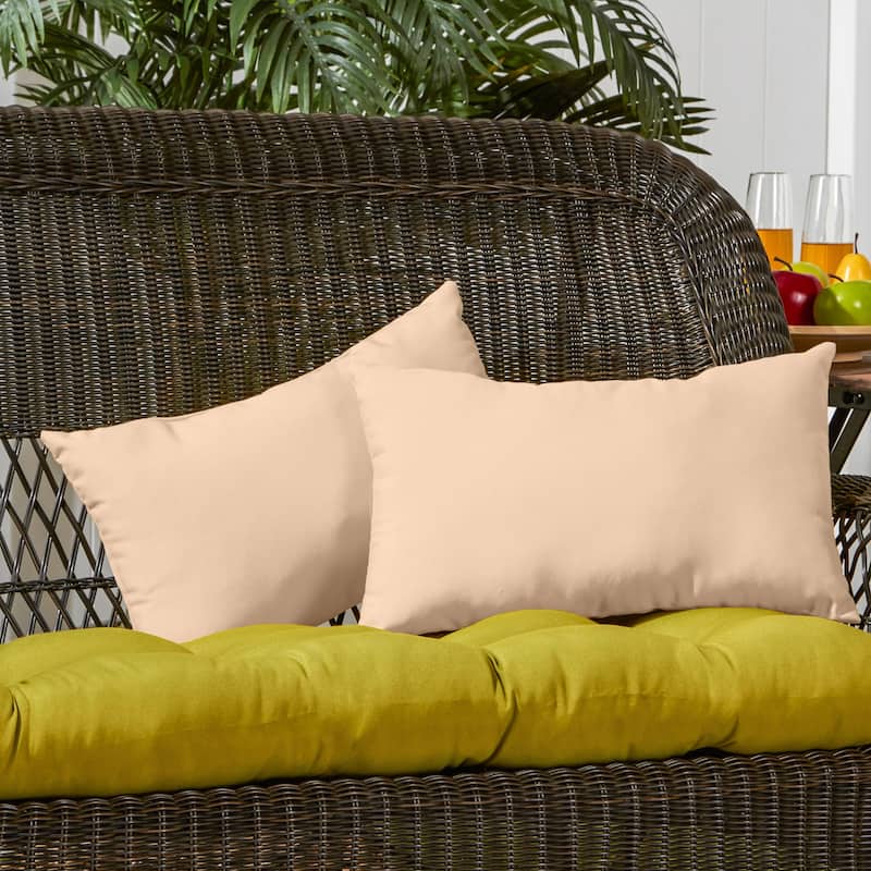 Rectangular Outdoor Stone Accent Pillow (Set of 2)