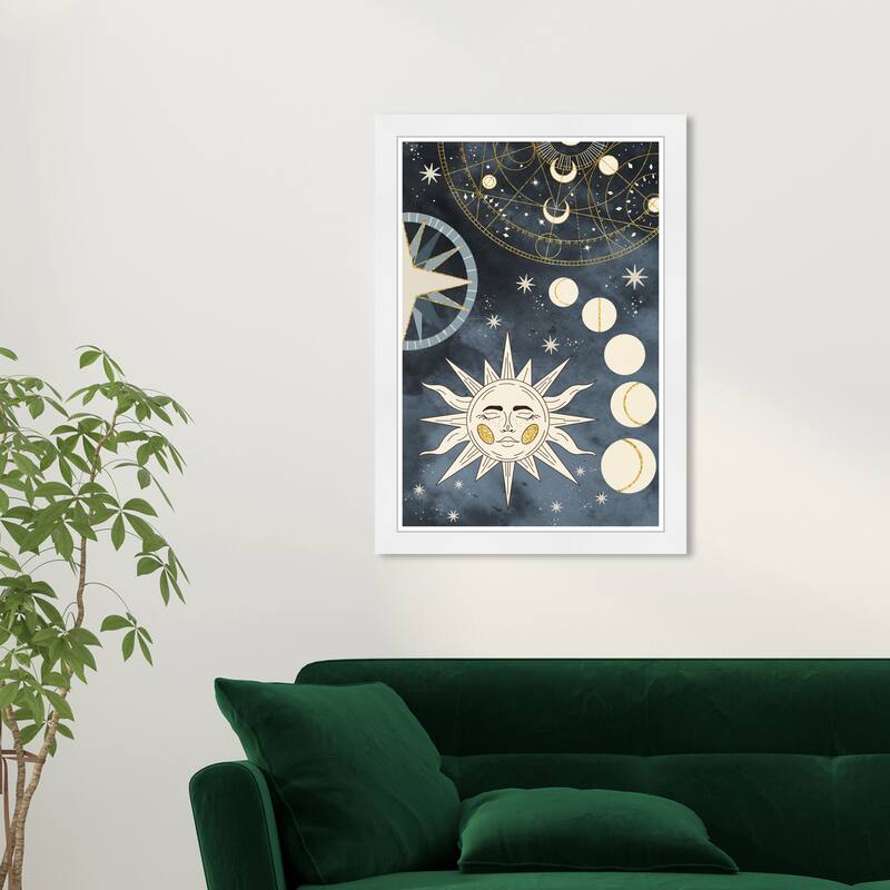 Wynwood Studio Prints Astronomy and Space Celestial Map Blue and Modern & Contemporary Wall Art Canvas Print - White