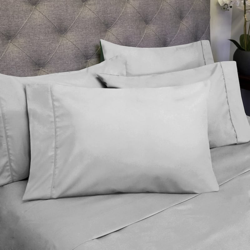 Luxurious Ultra Soft 6-Piece Bed Sheet Set - Full - Silver
