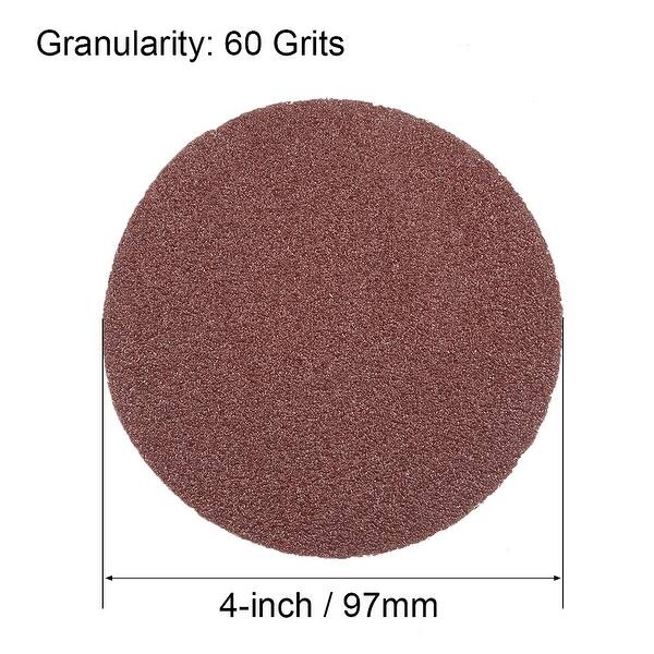 60 Flocking Rocks 4-Inch Sanding Disc 60 Grits Aluminum Oxide Flocking Back Sandpapers 50 ...