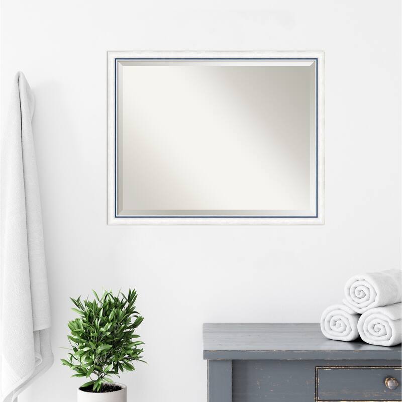 Morgan Beveled Wood Framed Bathroom Vanity Wall Mirror
