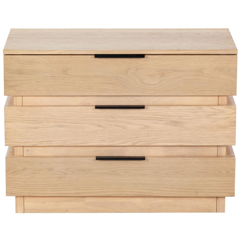 SAFAVIEH Couture Titus 3 Drawer Stacked Chest - Oak