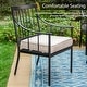 preview thumbnail 13 of 38, MAISON ARTS 7-Piece Patio Dining Set Steel Panel Table & 6 Dining Arm Chairs