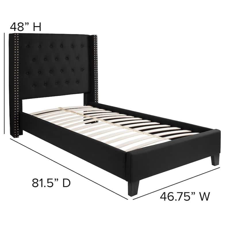 Tufted Platform Bed with 10 Inch Pocket Spring Mattress