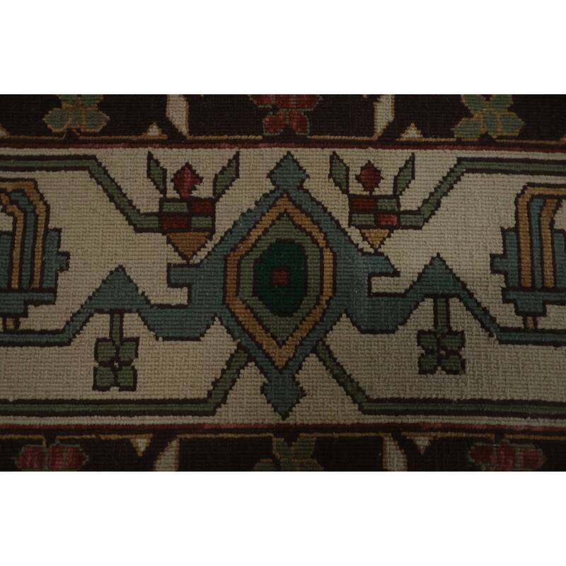 Hand Knotted Oriental 100% Wool Carpet Traditional Medallion Green Sumak Area Rug - 9' 9'' X 7' 11''