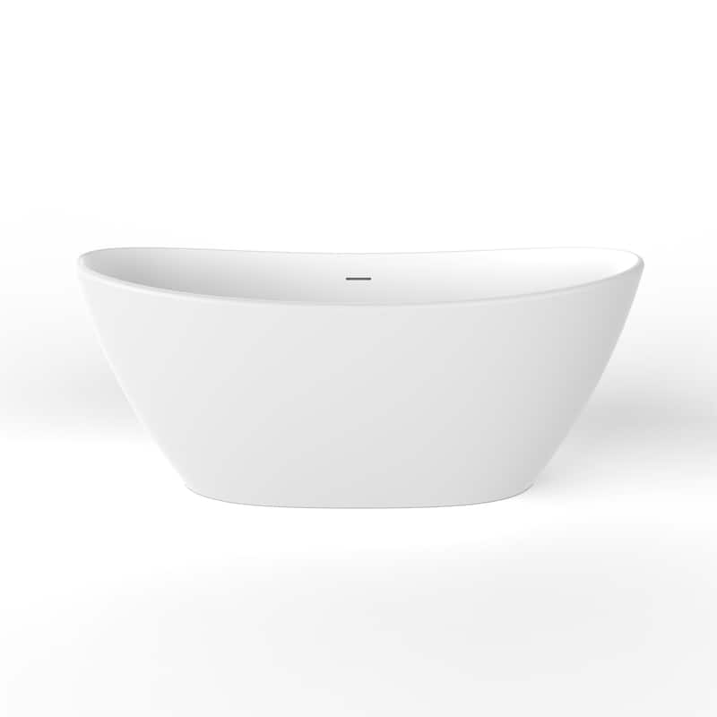 61 Inch Small Size Artificial Stone Solid Surface Freestanding Bathroom Bathtub