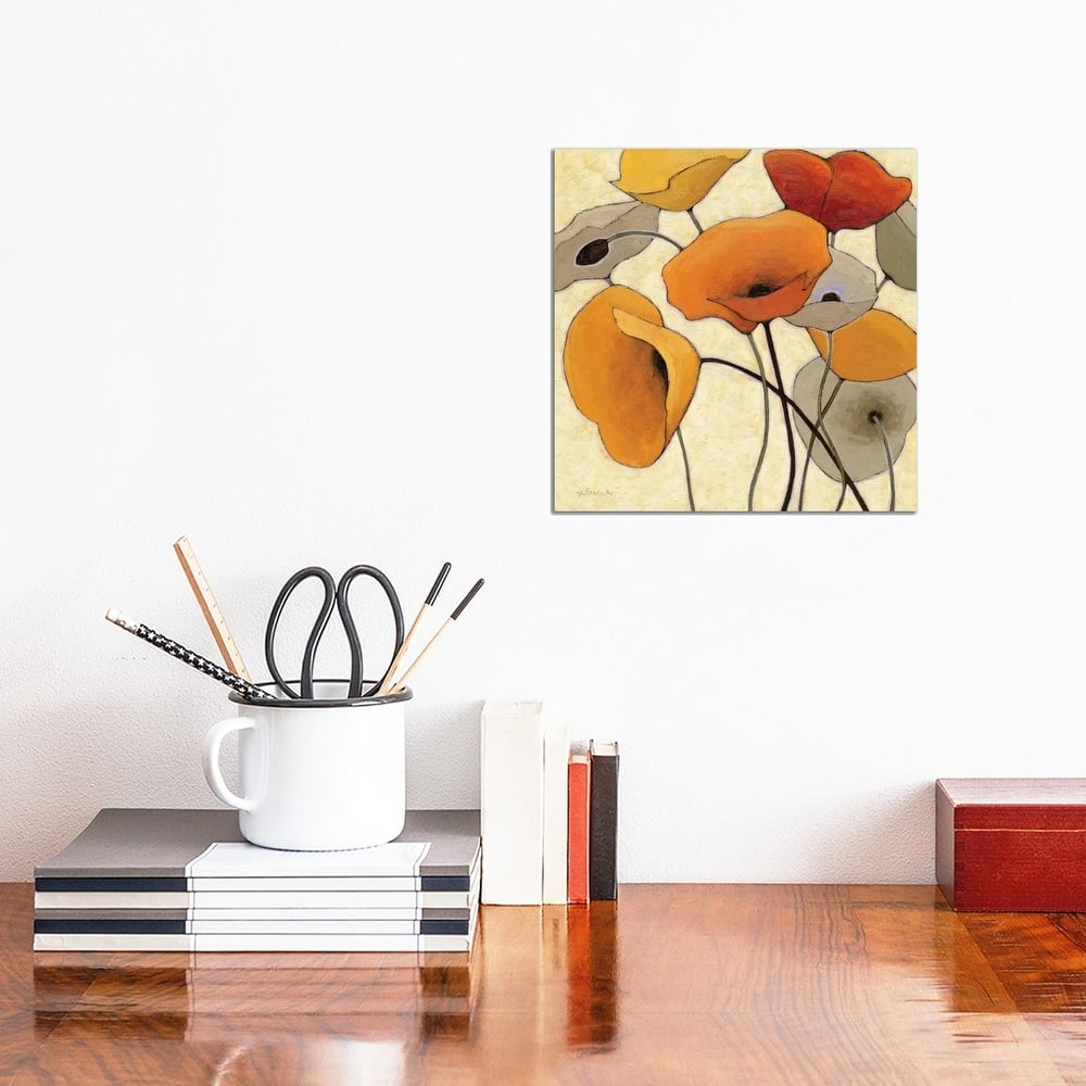 iCanvas "Pumpkin Poppies III" by Shirley Novak Canvas Print