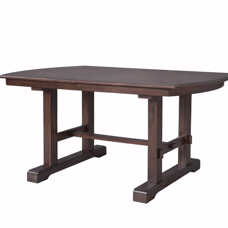 60" to 78" Expandable Wood Table with Removable Leaf