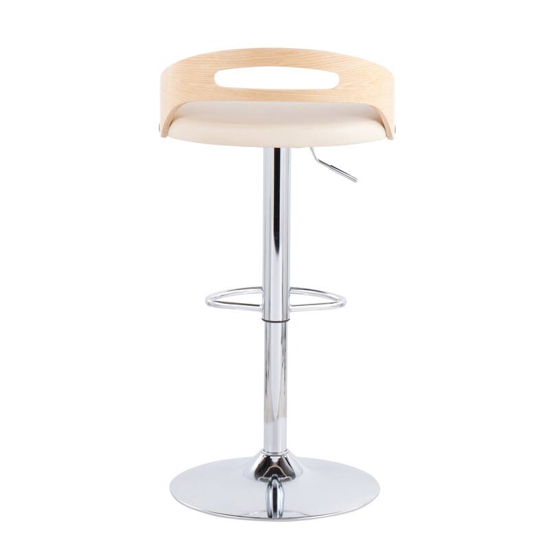 Carson Carrington Simon Adjustable Bar Stool with Oval Footrest (Set of 2)