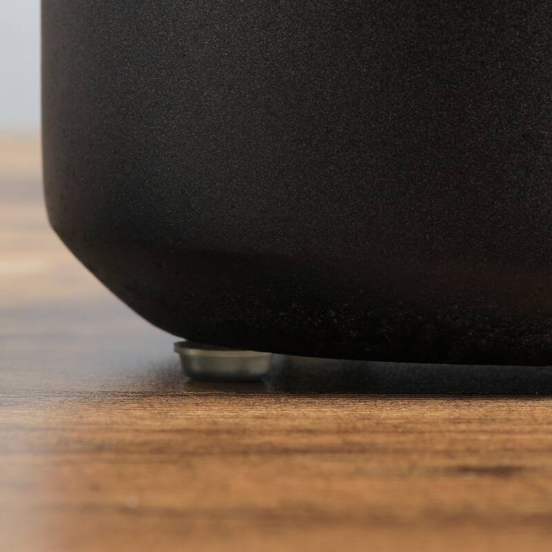 Tabletop Fireplace, Mini Concrete Ethanol Fire Bowl with Lid, Burns up with Liquid Alcohol and Solid Tablet Alcohol