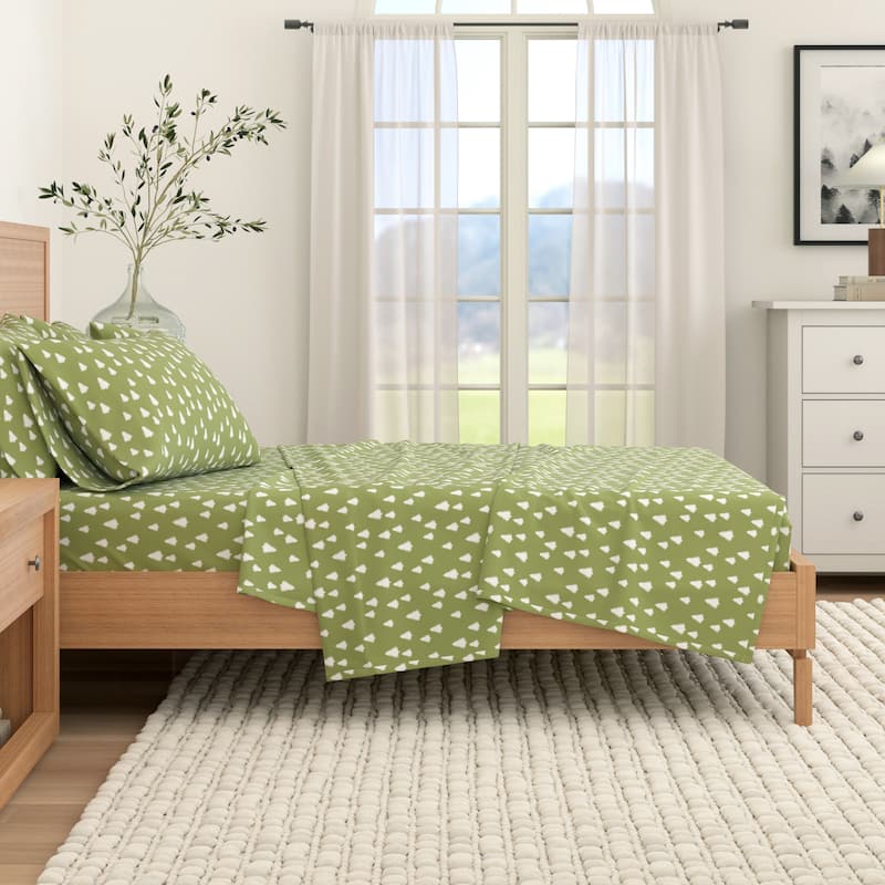 Linery & Co. Winter Turkish Cotton Double-Brushed Flannel Bed Sheet Set