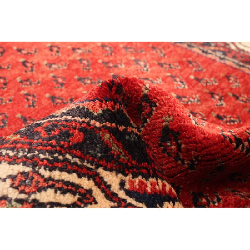 ECARPETGALLERY Hand-knotted Andelz Red Wool Rug - 2' 7" x 9' 10"