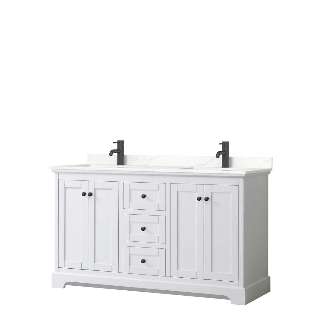 Avery 60-inch Double Vanity, Quartz Top