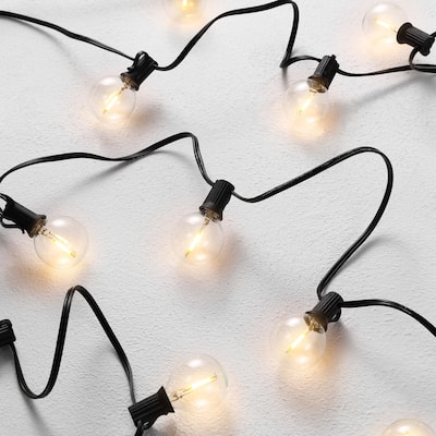 SAFAVIEH Lighting Jenica 25 FT Led Outdoor String Lights - Black