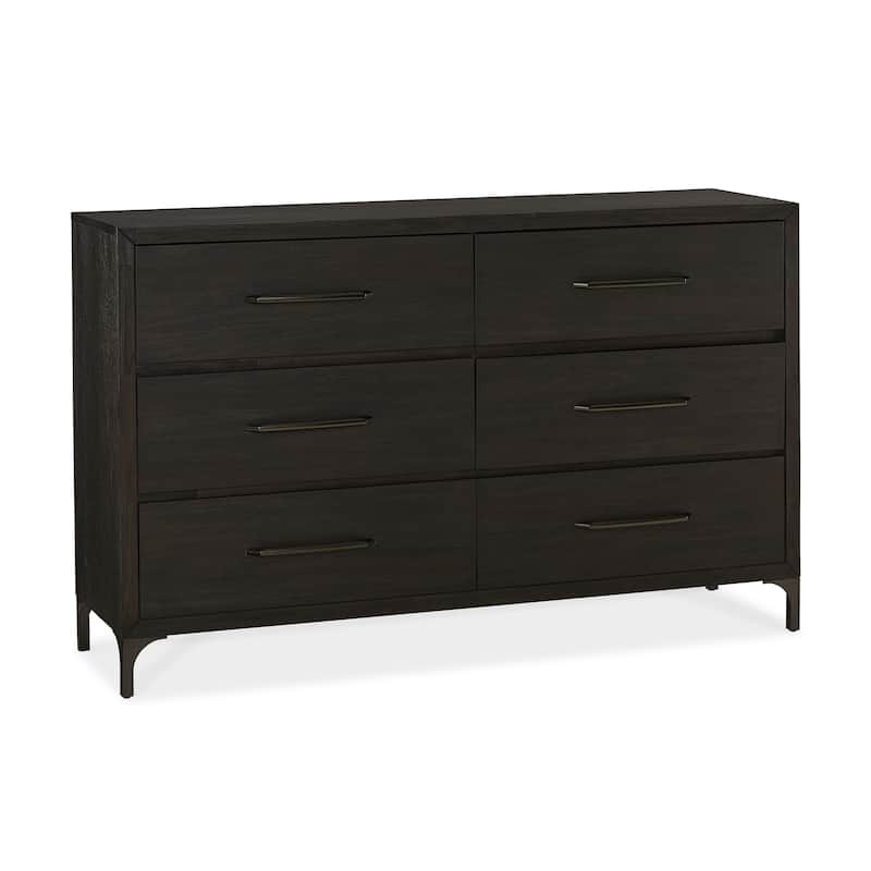 Lucerne Six-Drawer Dresser in Vintage Coffee